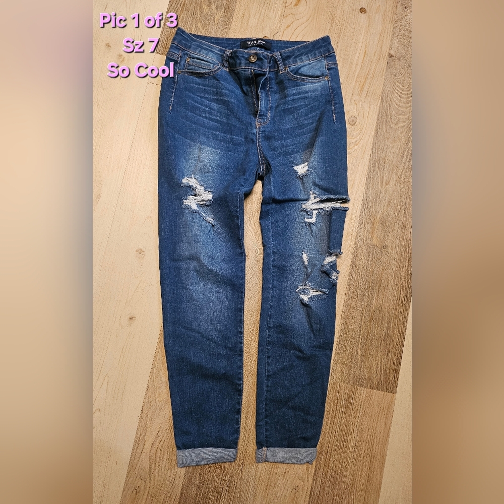 Wax Jean Distressed Dark Blue Skinny Jeans BUNDLE ANY 3 JEANS FOR ONLY $50